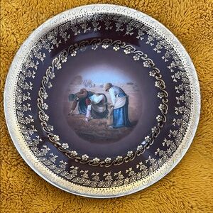 Royal Vienna Decorative Plate.  "The Gleaners" or "Harvest" scene.